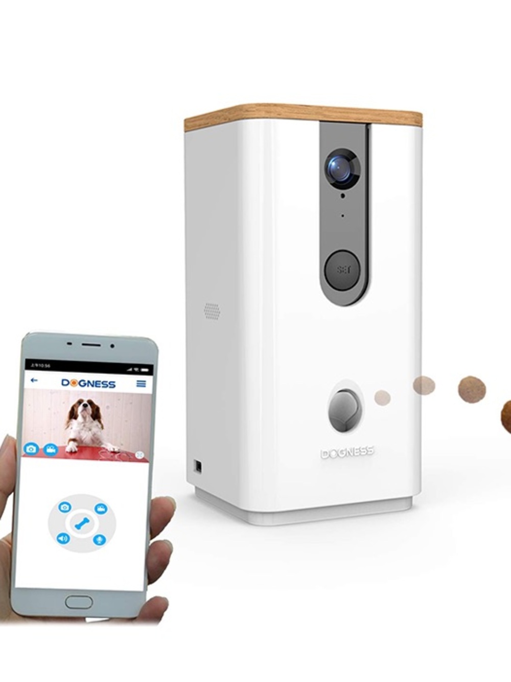 NIB Dogness SmartCam Treat Dispenser & HD Pet Camera White - Picture 2 of 5